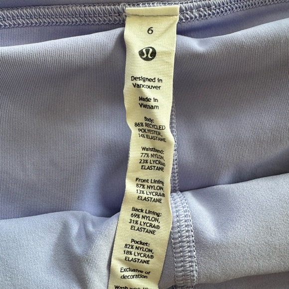 lululemon Pace Rival Mid-rise skirt Long size 6 lilac smoke - Picture 5 of 11